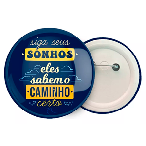 Broche Button Alfinete 38mm