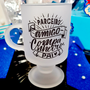 Caneca de vidro jateado 350ml Chopp