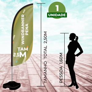 WIND BANNER KIT COMPLETO 2,50 METROS UND.